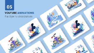Youtube Marketing Animations-Flat Concept-45420335