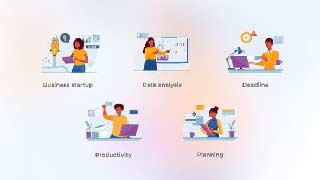 Business Startup-Blue and Yellow People Concepts-45695732