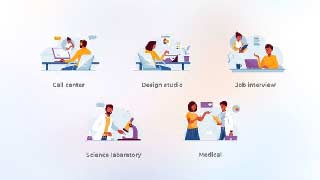 Different work-Blue and Yellow People Concepts-45695749