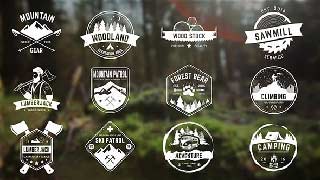 Mountains Camping Carpentry Badges-18416760