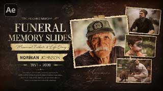 Funeral Memory Slides-Memorial Tribute And Life Story For After Effects-27173261