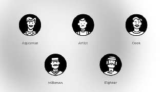 Black and White Avatars of Men-Avatars Concept-47717269