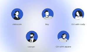 Blue and Black Characters-Avatars Concept-47717355