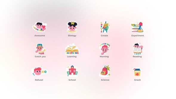 Education Stickers-Stone Pictures Concepts