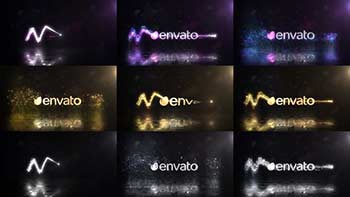 Glowing Particals Logo Reveal 42-34896951