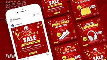 Merry Christmas Sale Banner Template-34932936