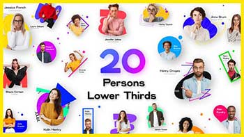20 Person Introduction Lower Thirds-34980131
