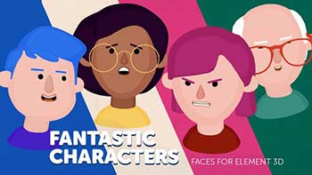 Fantastic Characters-Faces for Element 3D-35646665