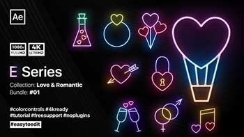 Valentines Day Neon Elements-35920633
