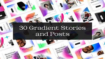 30 Gradient Instagram Stories and Posts-36503535