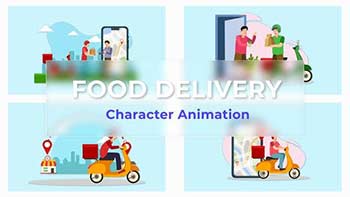 Food Delivery Explainer And Animated Scene Pack-36813248