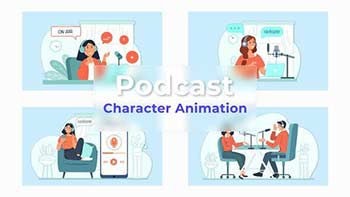 Pod Cast Explainer And Animation Scene Pack-36861972