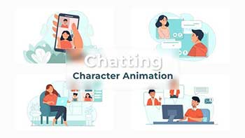 Video Chatting And online learning Animation Scene Pack-36867681