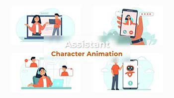 Virtual Assistant Animation Scene Pack-36886874