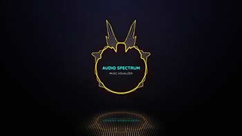 Reflective Audio Spectrum Music Visualizer-37040148