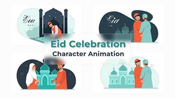 Eid Celebration Animation Scene Pack-37069368