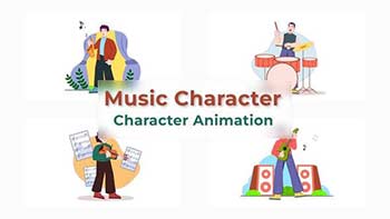 Music Character Animation Scene Pack-37069988