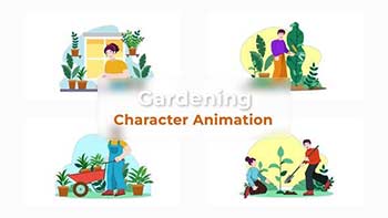 Gardening Character Animation Scene Pack-37070266