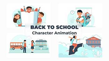 Back to School Character Animation Scene Pack-37070882