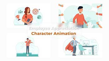 Employee Appreciation Character Animation Scene Pack-37070993