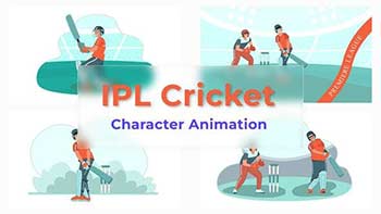 IPL Cricket Character Animation Scene Pack-37071413