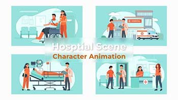Hospital Character Animation Scene Pack-37074865