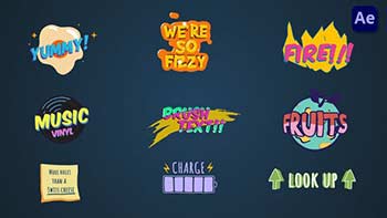 Colorful cartoon titles lower thirds-37076687