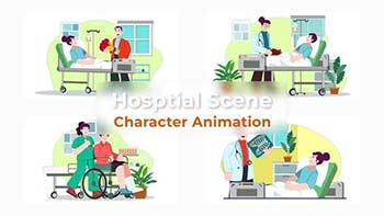 Hospital Scene Character Animation Pack-37153252