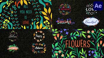 Colorful Floral Titles for After Effects-37246031
