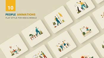 People Activities Animations-Flat Concept-37911237