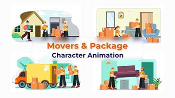 Packers And Movers Explainer Animation Scene-38195246