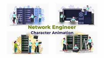 Network Engineer Explainer Animation Scene-38195761