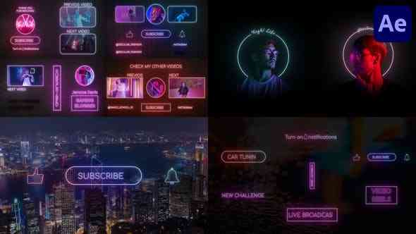Neon Social Media Pack for After Effects-38262124