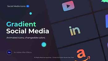 Animated Gradient Social Media Icons-38326740