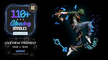 110 Glowing Doodles Pack-38543976