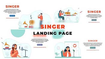Singer Character Animation Landing Page Template-38587601