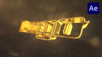 Gold 3D Logo Intro-38596126