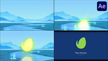 Mountains Painting Logo for After Effects-38599149