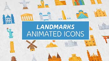 Landmarks Animated Icons-38602999