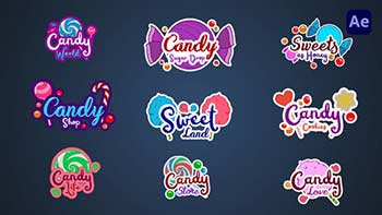 Cartoon Candy Text Animations-38693089