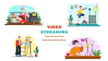 Cartoon Characters Video Streaming Scene-38960413
