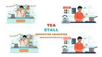 Hot Cutting Tea Stall Animation-38960524