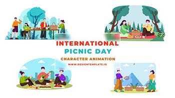 Happy Weekend Picnic Day Animation-38960566