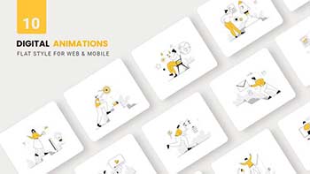 Digital Marketing Animations-Flat Concept-39028596