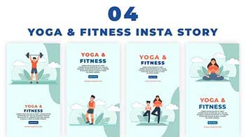 Daily Exercise Yoga Fitness Instagram Story Pack-39042454