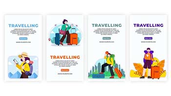 Travelling Animation Scene Instagram Story-39044339