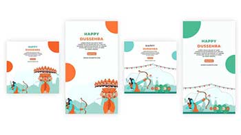 Indian Festival Happy Dussehra Instagram Story and Post-39084603