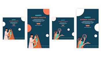 Indian Culture Karwa Chauth Instagram Story and Post-39084753