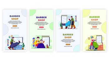 Modern Barber Shop Instagram Story Template-39097676