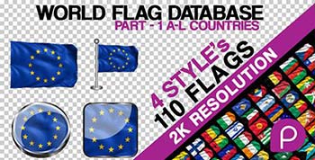 پروژه افترافکت 2K World Flag-9255546